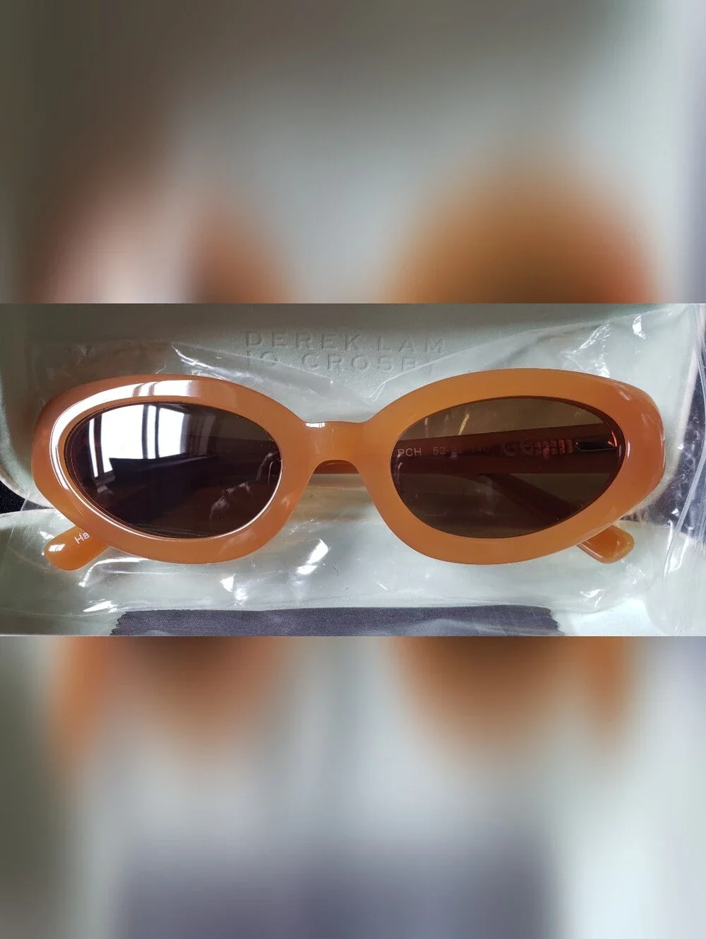 NEW Derek Lam 10 Crosby Vesper Sunglasses Peach Orange Handmade in Italy w/Case